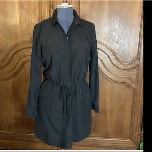 Lou & Grey black button down dress medium
